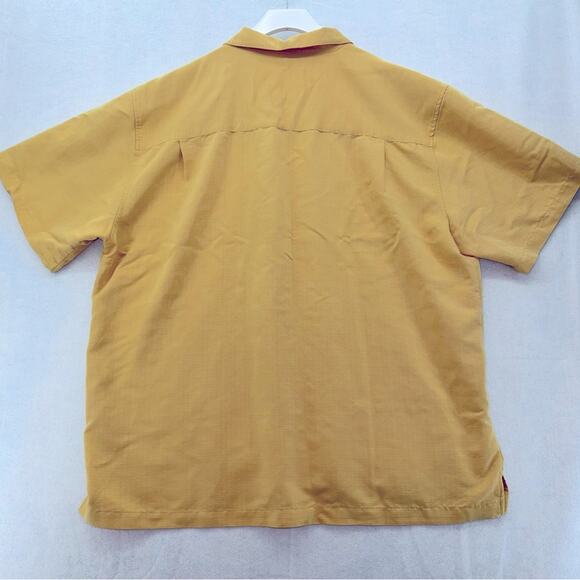 EUC The Havanera Co Yellow Cuban Shirt Mens size XXL Yellow Embroidered - Picture 2 of 7